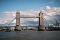 Tower Bridge over the river Thames in London Royalty Free Stock Photo