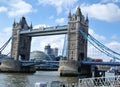 Tower Bridge with Red London Bus Royalty Free Stock Photo