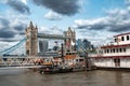 Tower Bridge And River Thames In The City Center Of London, UK Royalty Free Stock Photo