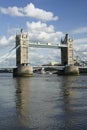 Tower bridge river thames London England Royalty Free Stock Photo