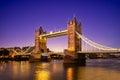 Tower Bridge by river thames  in London, england, UK Royalty Free Stock Photo