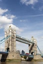 Tower Bridge, River Thames, London, UK, city view, vertical, copy space Royalty Free Stock Photo