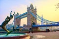 Tower Bridge and the River Thames in London, UK