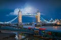 Tower bridge on the river Thames. Night view Royalty Free Stock Photo