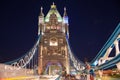 Tower bridge on the river Thames. Night view Royalty Free Stock Photo