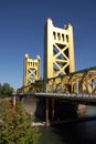 Tower Bridge in Sacramento,California Royalty Free Stock Photo