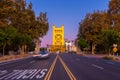 Tower Bridge in Sacramento California around Sunset Royalty Free Stock Photo