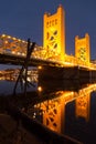 Tower Bridge Sacramento River Capital City California Downtown S Royalty Free Stock Photo