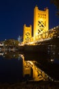 Tower Bridge Sacramento River Capital City California Downtown S Royalty Free Stock Photo