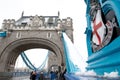 Tower Bridge with snow, London, UK