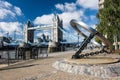 Tower Bridge and sundial Royalty Free Stock Photo