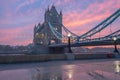 Tower Bridge Sunrise Royalty Free Stock Photo