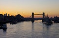 Tower Bridge Sunrise in London Royalty Free Stock Photo