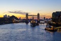 Tower Bridge Sunrise in London Royalty Free Stock Photo