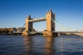 Tower Bridge at sunset with clear blue sky, London, UK Royalty Free Stock Photo