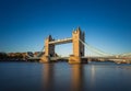 Tower Bridge at sunset with clear blue sky, London, UK Royalty Free Stock Photo
