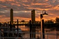 Tower Bridge in the sunset Royalty Free Stock Photo