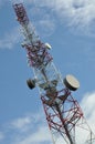 Tower with broadcast antenna system