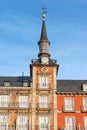 Tower of the Casa De La Panaderia in Plaza Mayor - Madrid Spain Royalty Free Stock Photo