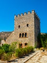 Tower of the castle in the Archaeological site of Butrinto Royalty Free Stock Photo