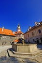 Tower of the castle of Cesky Krumlov Royalty Free Stock Photo