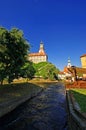 Tower of the castle of Cesky Krumlov Royalty Free Stock Photo