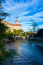 Tower of castle in Cesky Krumlov Royalty Free Stock Photo