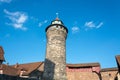 Tower of the castle of Nuremberg in the afternoon sun