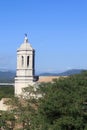 Tower of cathedral in Girona Royalty Free Stock Photo