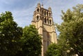 Tower of Cathedral of Notre Dame in Lausanne, Switzerland Royalty Free Stock Photo