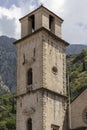 Tower of Cathedral of Saint Tryphon (Kotor Cathedral), Kotor, Montenegro Royalty Free Stock Photo