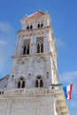 Tower of cathedral in Trogir, Croatia.