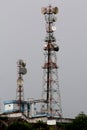 Tower with cell antennas
