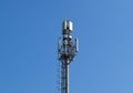 The tower cell tower with transponders. Communication technologies Royalty Free Stock Photo