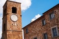 The tower of Celleno, old ghost town in Italy Royalty Free Stock Photo