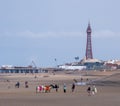 The tower central pier and donkeys Blackpool August 2020