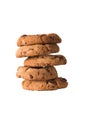 Tower of Choc Chip Biscuits Royalty Free Stock Photo