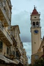 Tower of the church of Agios Spiridon Royalty Free Stock Photo