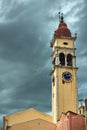 Tower of the church of Agios Spiridon Royalty Free Stock Photo