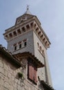 The tower of the church of Kastel Stafilic in Croatia