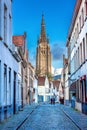 Tower of the Church of Our Lady Bruges Royalty Free Stock Photo