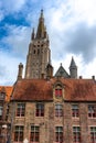 The Tower of the Church of our lady in Brugge, Belgium