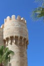 Tower of Citadel of Qaitbay, Egypt. Royalty Free Stock Photo