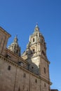 The two towers of the Clerecia church of Salamanca, Spain