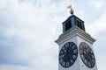 Old Tower clock on Petrovaradin fortress in Novi Sad, Serbia. Close up