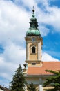 Tower with clock.