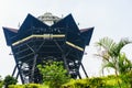 View on tower Colina Iluminada next to colonial village of Filandia, Colombia Royalty Free Stock Photo