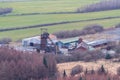 Tower Colliery disused deep coal mine South Wales, landscape, zoom Royalty Free Stock Photo