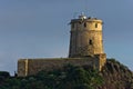 Tower Coltellazzo of Saint Efisio lighthouse at Nora, Sardinia, Italy