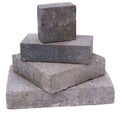 Tower of concrete construction blocks